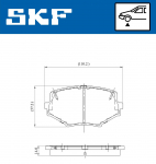 Piduriklotsi komplekt,ketaspidur SKF VKBP 80564 A