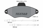 Piduriklotsi komplekt,ketaspidur TEXTAR 2163102