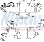Radiaator,heitgaaside tagasijooks NISSENS 989389