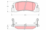 Piduriklotsi komplekt,ketaspidur TRW GDB3329