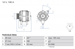 Generaator BOSCH 0 986 085 080