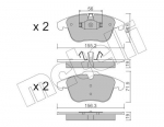 Piduriklotsi komplekt,ketaspidur METELLI 22-0675-4