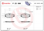 Piduriklotsi komplekt,ketaspidur BREMBO P 23 066