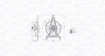Ventilaator,mootorijahutus MAGNETI MARELLI 069422867010