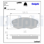Piduriklotsi komplekt,ketaspidur DELPHI LP766