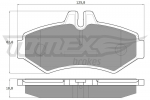 Piduriklotsi komplekt,ketaspidur TOMEX Brakes 12-34