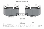Piduriklotsi komplekt,ketaspidur TEXTAR 2254201