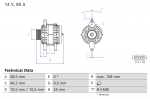 Generaator BOSCH 0 986 085 070