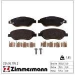 Piduriklotsi komplekt,ketaspidur ZIMMERMANN 22476.195.2