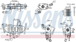 Radiaator,heitgaaside tagasijooks NISSENS 989488