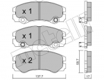 Piduriklotsi komplekt,ketaspidur METELLI 22-0357-1