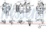 Kompressor,kliimaseade NISSENS 890893