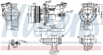Kompressor,kliimaseade NISSENS 890042