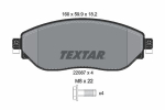 Piduriklotsi komplekt,ketaspidur TEXTAR 2208701