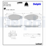 Piduriklotsi komplekt,ketaspidur DELPHI LP1519