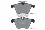 Piduriklotsi komplekt,ketaspidur TEXTAR 2580301