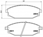 Piduriklotsi komplekt,ketaspidur BREMBO P 54 027