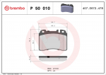 Piduriklotsi komplekt,ketaspidur BREMBO P 50 010