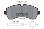 Piduriklotsi komplekt,ketaspidur TEXTAR 2920006