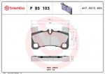 Piduriklotsi komplekt,ketaspidur BREMBO P 85 103