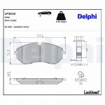 Piduriklotsi komplekt,ketaspidur DELPHI LP3610