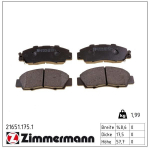 Piduriklotsi komplekt,ketaspidur ZIMMERMANN 21651.175.1