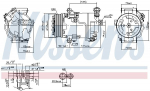 Kompressor,kliimaseade NISSENS 890006