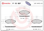 Piduriklotsi komplekt,ketaspidur BREMBO P 10 007