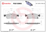 Piduriklotsi komplekt,ketaspidur BREMBO P50109NX