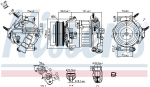 Kompressor,kliimaseade NISSENS 890796