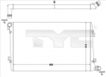 Radiaator,mootorijahutus TYC 737-0063-R