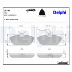 Piduriklotsi komplekt,ketaspidur DELPHI LP788