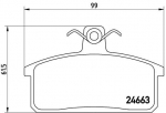 Piduriklotsi komplekt,ketaspidur BREMBO P 79 007