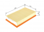 &Otilde;hufilter BOSCH 1 457 433 523