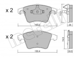 Piduriklotsi komplekt,ketaspidur METELLI 22-0552-3
