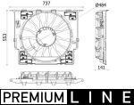 Ventilaator,mootorijahutus MAHLE CFF 534 000P