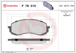 Piduriklotsi komplekt,ketaspidur BREMBO P 78 015