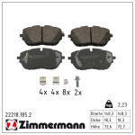 Piduriklotsi komplekt,ketaspidur ZIMMERMANN 22218.185.2