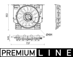 Ventilaator,mootorijahutus MAHLE CFF 543 000P
