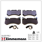 Piduriklotsi komplekt,ketaspidur ZIMMERMANN 24455.970.2