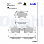 Piduriklotsi komplekt,ketaspidur DELPHI LP3537