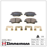 Piduriklotsi komplekt,ketaspidur ZIMMERMANN 22334.180.2