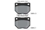 Piduriklotsi komplekt,ketaspidur TEXTAR 2338102