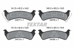 Piduriklotsi komplekt,ketaspidur TEXTAR 2437701