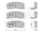 Piduriklotsi komplekt,ketaspidur METELLI 22-0398-0