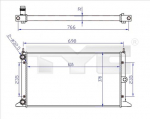 Radiaator,mootorijahutus TYC 737-0043-R