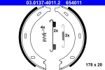 Piduriklotside komplekt,seisupidur ATE 03.0137-4011.2