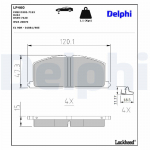 Piduriklotsi komplekt,ketaspidur DELPHI LP460
