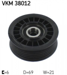Seade-/juhtrull,soonrihm SKF VKM 38012
