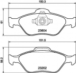 Piduriklotsi komplekt,ketaspidur HELLA 8DB 355 008-901